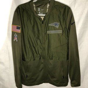 PATRIOTS "NIKE SALUTE TO SERVICE" OD Green FULL ZIP JACKET MEN'S xxl